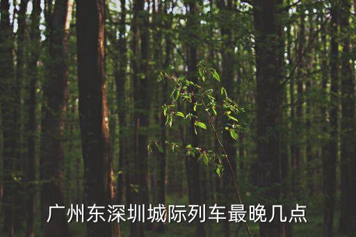 廣州城際晚點，廣州東深圳城際列車最晚幾點