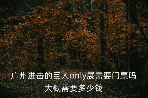 廣州fatexonly，廣州進擊的巨人only展需要門票嗎大概需要多少錢