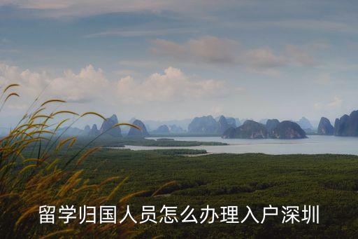 回國留學(xué)生落戶深圳，留學(xué)歸國人員怎么辦理入戶深圳