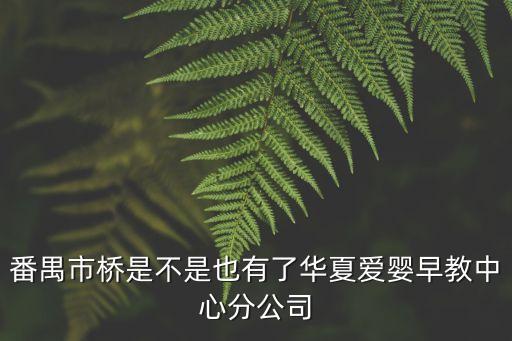 番禺市橋是不是也有了華夏愛嬰早教中心分公司
