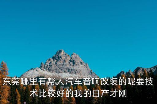 東莞哪里有幫人汽車音響改裝的呢要技術比較好的我的日產才剛