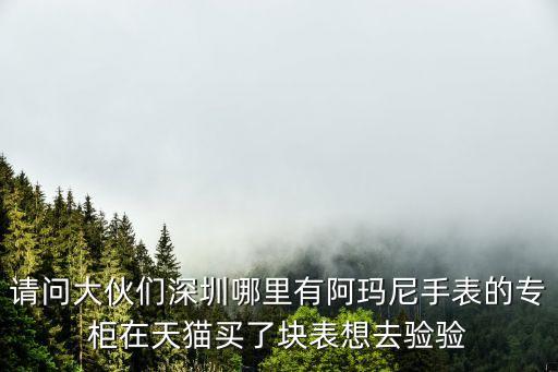請問大伙們深圳哪里有阿瑪尼手表的專柜在天貓買了塊表想去驗驗