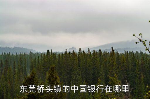 中國銀行東莞橋頭網點，中國銀行東莞分行地址