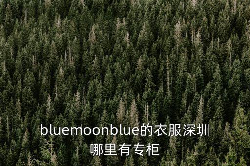 bluemoonblue的衣服深圳哪里有專柜