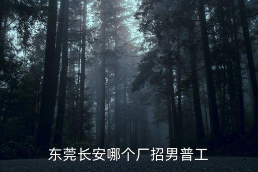 東莞長安哪個廠招男普工