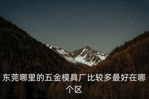 東莞哪里的五金模具廠比較多最好在哪個區