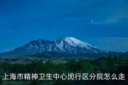 上海市精神衛(wèi)生中心閔行區(qū)分院怎么走