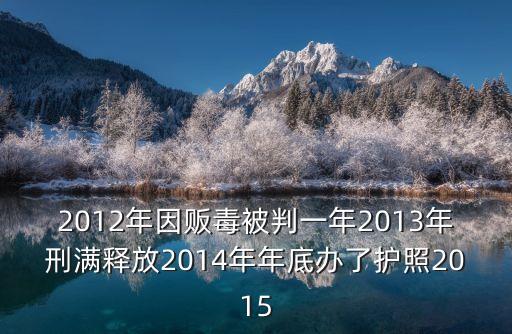2012年因販毒被判一年2013年刑滿釋放2014年年底辦了護照2015