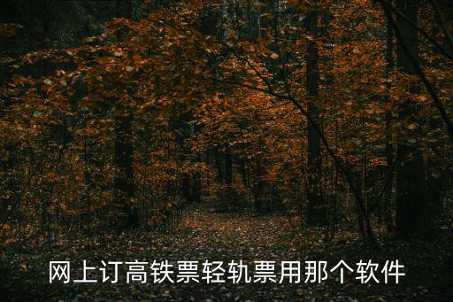 網上訂高鐵票輕軌票用那個軟件