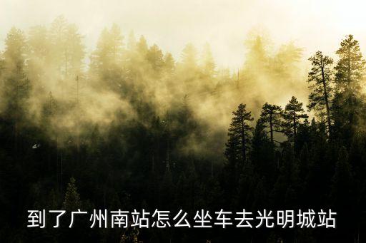 廣州南坐地鐵到光明城，廣州南站到深圳光明城高鐵最早的幾點到光明