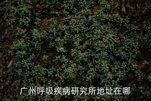 廣州呼吸疾病研究所地址在哪