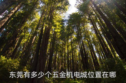 東莞有多少個五金機電城位置在哪