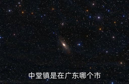 中堂鎮是在廣東哪個市