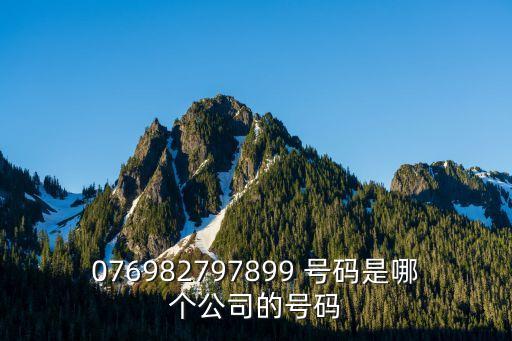 076982797899 號碼是哪個公司的號碼