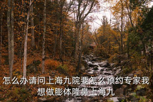 怎么辦請問上海九院要怎么預約專家我想做膨體隆鼻上海九