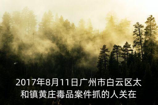 2017年8月11日廣州市白云區太和鎮黃莊毒品案件抓的人關在
