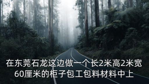 在東莞石龍這邊做一個長2米高2米寬60厘米的柜子包工包料材料中上