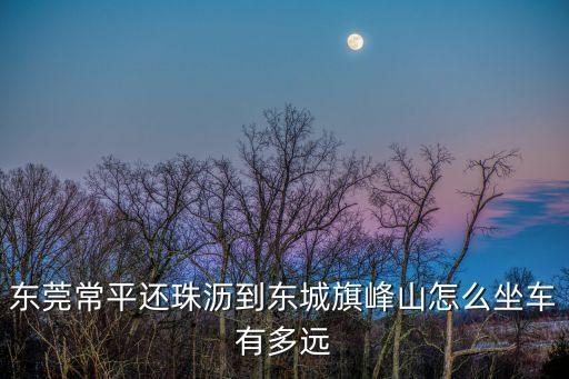 東莞博廈到奇峰山多少公里，東莞市奇峰山在哪