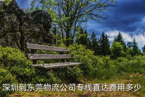 深圳到東莞物流公司專線直達費用多少