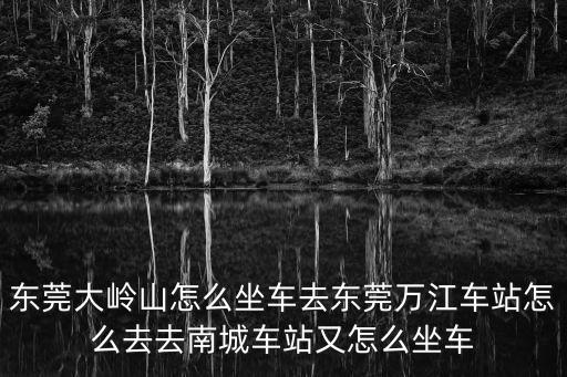 東莞大嶺山怎么坐車去東莞萬江車站怎么去去南城車站又怎么坐車
