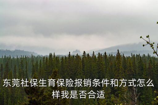 東莞社保生育保險(xiǎn)報(bào)銷(xiāo)條件和方式怎么樣我是否合適