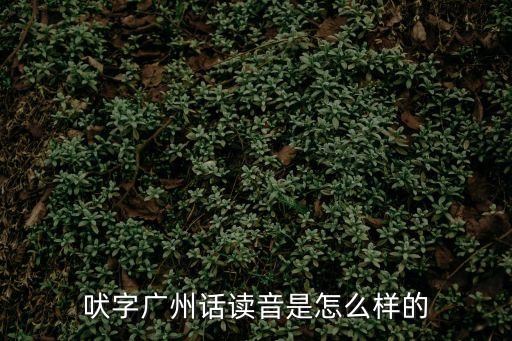 吠字廣州話讀音是怎么樣的