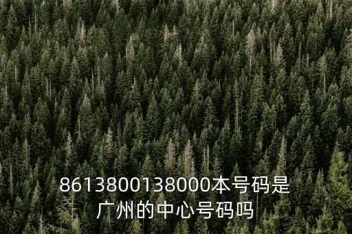 8613800138000本號碼是廣州的中心號碼嗎
