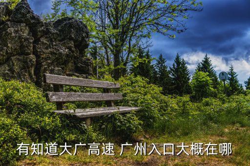 有知道大廣高速 廣州入口大概在哪