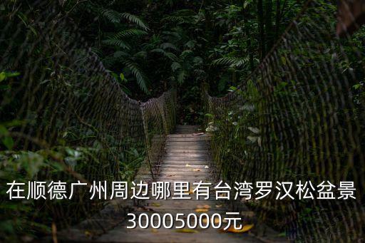 在順德廣州周邊哪里有臺灣羅漢松盆景 30005000元