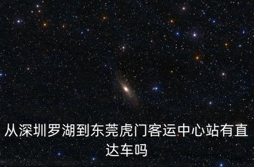 從深圳羅湖到東莞虎門客運中心站有直達車嗎