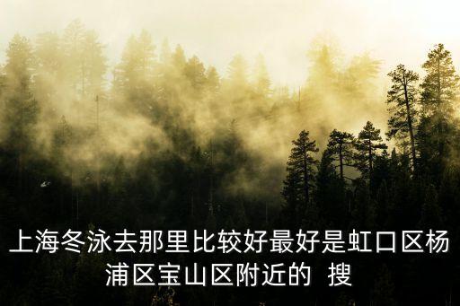 上海冬泳去那里比較好最好是虹口區楊浦區寶山區附近的  搜