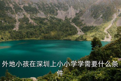 外地小孩在深圳上小小學(xué)學(xué)需要什么條件