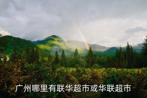 廣州哪里有聯(lián)華超市或華聯(lián)超市