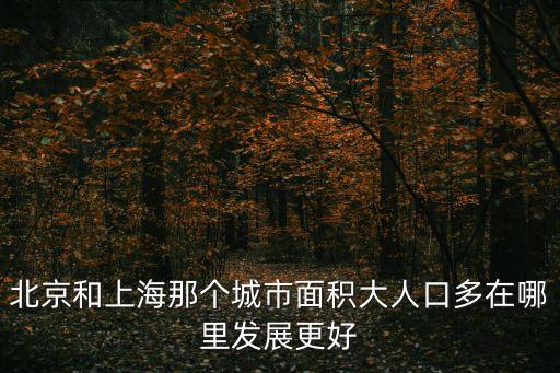 北京和上海那個城市面積大人口多在哪里發(fā)展更好
