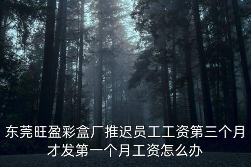 東莞旺盈彩盒廠推遲員工工資第三個(gè)月才發(fā)第一個(gè)月工資怎么辦