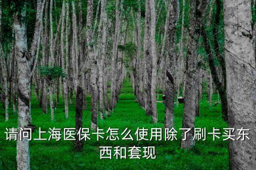 上海市居民醫保如何使用，請問上海醫保卡怎么使用除了刷卡買東西和套現