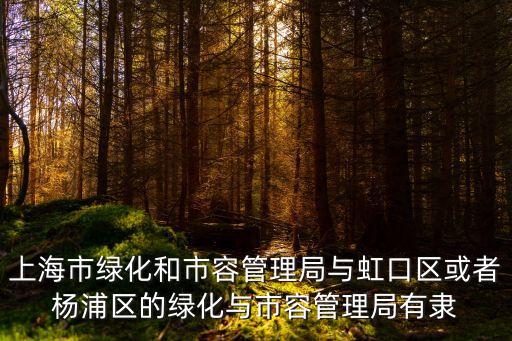 上海市綠化和市容管站，上海市綠化和市容管理局與虹口區或者楊浦區的綠化與市容管理局有隸