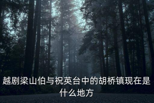 越劇梁山伯與祝英臺中的胡橋鎮現在是什么地方