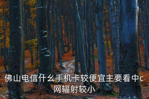 佛山電信什幺手機卡較便宜主要看中c網輻射較小