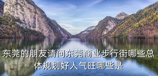 東莞的朋友請問東莞商業步行街哪些總體規劃好人氣旺哪些是
