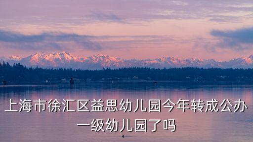 上海市徐匯區(qū)益思幼兒園今年轉(zhuǎn)成公辦一級幼兒園了嗎
