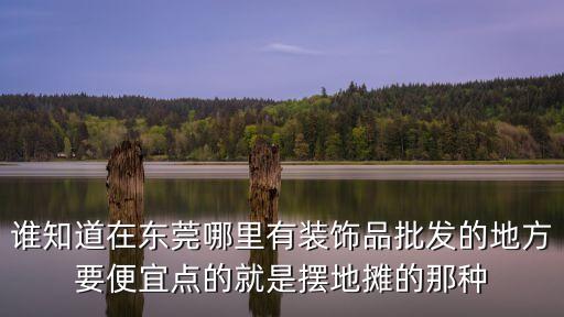 誰知道在東莞哪里有裝飾品批發(fā)的地方要便宜點的就是擺地攤的那種