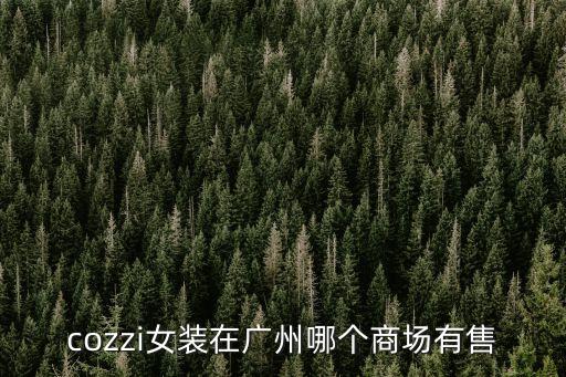 廣州喬爵服飾，cozzi女裝在廣州哪個商場有售