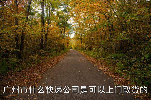廣州市什么快遞公司是可以上門取貨的