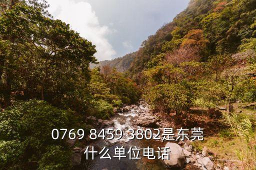 0769 8459 3802是東莞什么單位電話