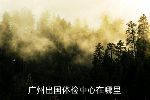 廣州國檢中心在哪里，廣州出國體檢中心在哪里