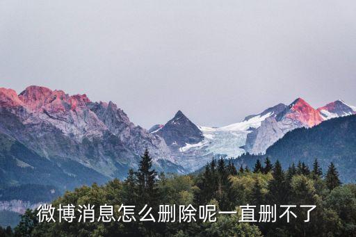 微博消息怎么刪除呢一直刪不了