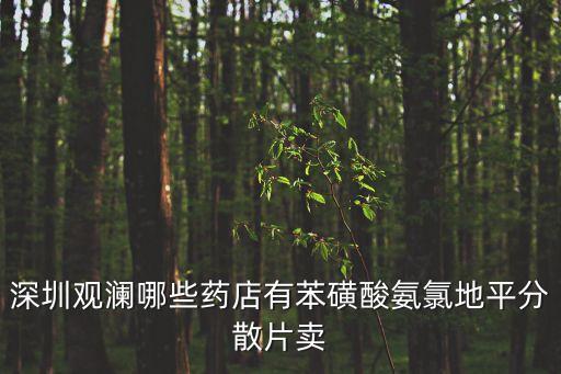 深圳觀瀾哪些藥店有苯磺酸氨氯地平分散片賣