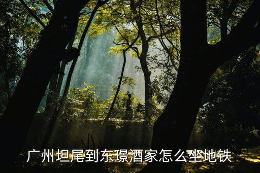 廣州坦尾到東璟酒家怎么坐地鐵
