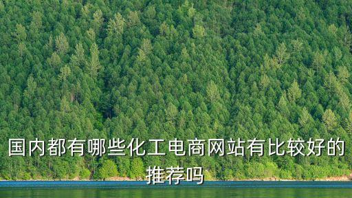 國內都有哪些化工電商網站有比較好的推薦嗎